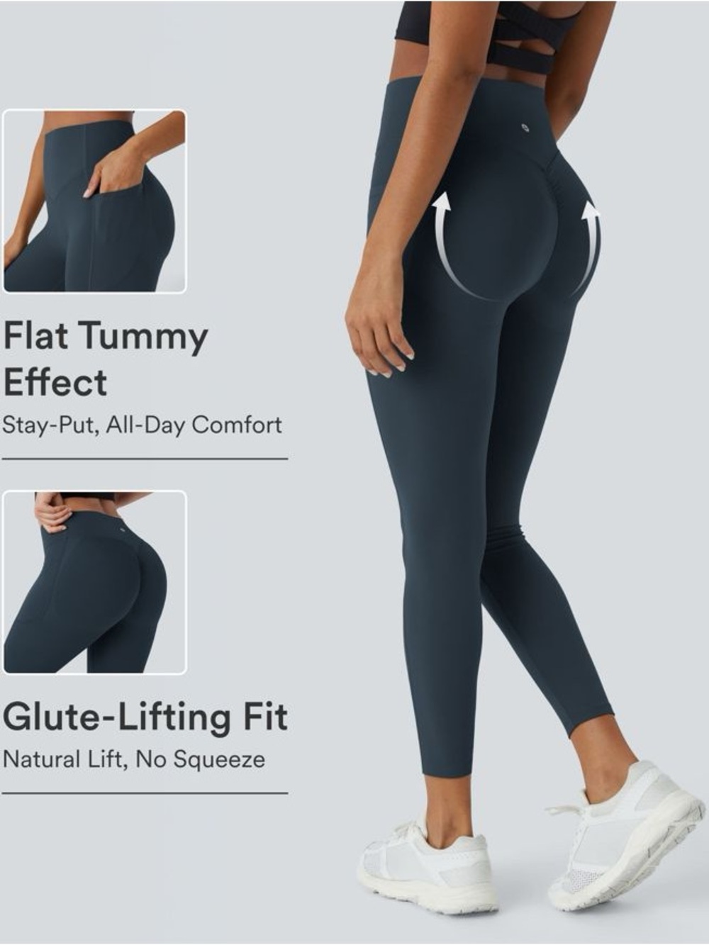 Halara UltraSculpt™ High Waisted Scrunch Butt Lifting Tummy Control XS - Picture 6 of 12